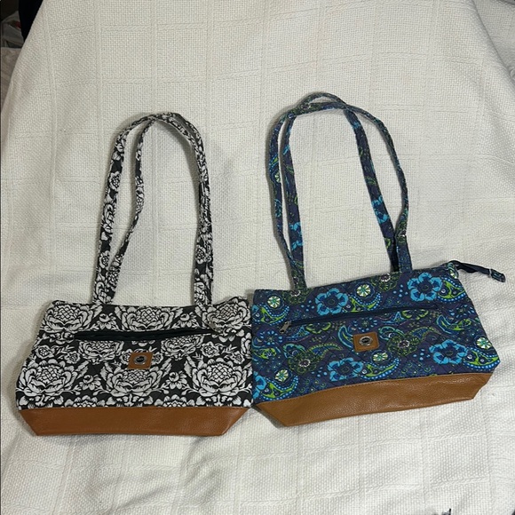 Set of 2 Stone New York Floral Patterned Tote Bags - Picture 1 of 8